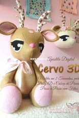 Apostilla Digital Cervo 3D Artes em Feltros by Juliana Cwikla - Portugues