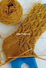 Harvest Moon Socks by Raquel Gaskell-Free