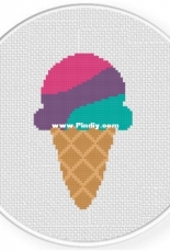 Daily Cross Stitch - Bubble Gum Cone