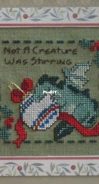 Not A Creature by Dragon Dreams from Just Cross Stitch - Christmas Ornaments 2001 PCS + XSD
