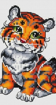 Tiger cub by Evgenia Kolesnikova / Евгения Колесникова XSD