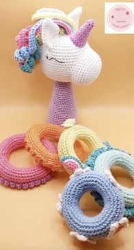 SmoozY Crochet Patterns / Smoozy-Handmade - Zita Jackson-Garaja - Unicorn Stacking Toy
