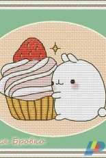 Dog and Cake by Maria Brovko