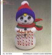 Herrschners 58-7979 Snowman Candy Cane Keeper