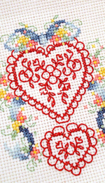 Kreinik by Pam Kellog - A Redwork Heart - Free