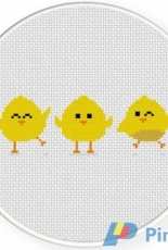 Daily Cross Stitch - Happy Chicks