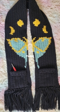 Weaving Witch By Ashly - Ashly Bishop - The Luna Moth Scarf