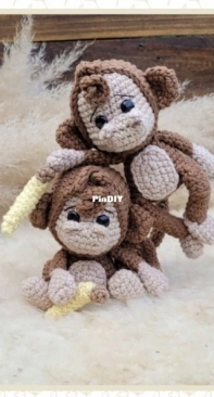 Tierno Crochet Tienda - Agustina Martinelli - Carmelo and Canela Monkeys - Monitos Carmelo y Canela - Spanish