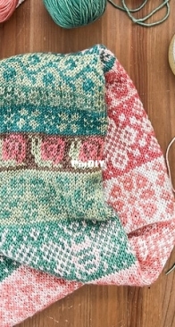 Floral Doodle Cowl Infinity Style by Jamie Lomax - Pacific Knit Co.