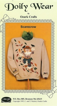 Scarecrow Applique - Doily Wear-Ozark Crafts