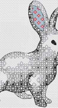 Elena Butenko- Rabbit Blackwork - Russian
