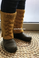 Jambières bulky jaune automne by La Bobineuse-French-Free