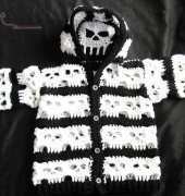 Spider Mambo- Baby Bone Head Creepy Skull Hoodie