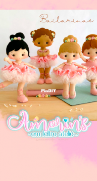 Amorin’s em Feltro Ateliê - Adely Amorim - Bailarinas - Portuguese