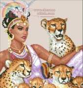 Lady with Cheetah