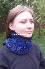 Branching Leaves Brioche Cowl by Laura Whittington (Knitting Emporium)