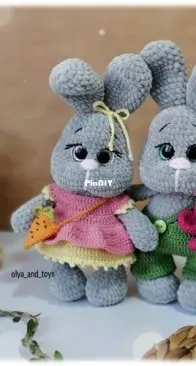Olya and Toys - Olga Shkarlatyuk - Couple of Bunnies