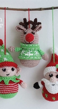 My Crochet Chums - Pia Simpson - Lockdown Ami Challenge - Number 44 - Christmas Trio - Free