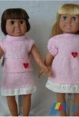 Frugal Knitting Haus-Valentines Day Party!Doll Cloth  for 18"Inch Dolls by Frugal Knitting Haus