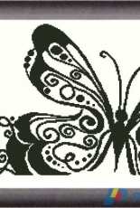 Flower Show 11268 Mono Butterflies Pillow