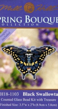 Mill Hill Spring Bouquet Collection MH18-1103 Black Swallowtail XSD