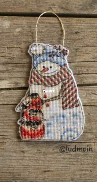 Bullfinch Snowman Ludmila Oinonen - ludmoin