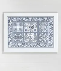 Modern Folk Embroidery - The Carnation Cushion XSD+PCS