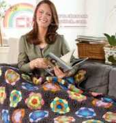 Red Heart-LW3742- Kaleidoscope Throw- Free