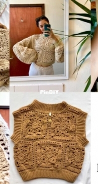 Lizard and Hook - The Willow Jumper and Vest  - English