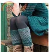 Rown Slouchy Ankle Warmers Knitting Pattern by Andrea McHugh