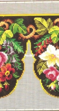 Berlin Woolwork - Carl F.W. Wicht - 4107 Floral border SAGA