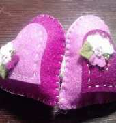 Corazones de fieltro/ Felt Hearts