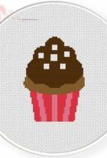 Daily Cross Stitch - Ultimate Chocolate Cupcake