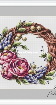 Peony Wreath by Evgenia / Evgeniya Poluektova