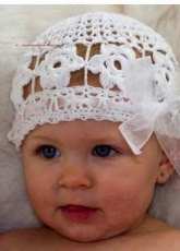 Cheryls Crochet - CC16 Ring of Roses Baby Bonnet - English