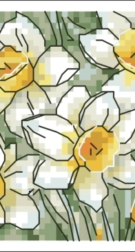 Sharova Stitch - Tatiana Sharova Bright Colors - Spring Daffodills  XSD+PCS