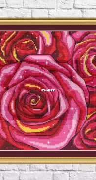 Tidy Patterns - flr30 - Pink Flowers by Noussa Creation