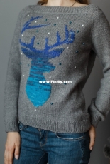Lora Nord - Lora Kozelskaya - Pullover Ice Deer - Russian