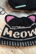 Stardust Gold Crochet - Tasha Margette  - Meow Kitty Beanie