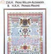 Permin of Copenhagen 15116 Huwelijksmerklap Willem en Maxima