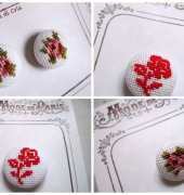 Embroidered buttons