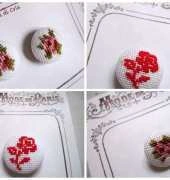 Embroidered buttons