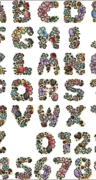 Bouquet ABC by Perry Abdel-Hadi from The World of Cross Stitching 336 PCS + XSD