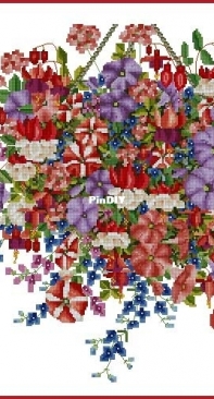 Summer Basket from Jayne Netley Mayhews Cross Stitch Flowers XSD