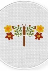Daily Cross Stitch - Autumn Dragonfly