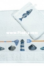 DMC XC1029 - Blue Ocean Towel and wash Cloth