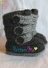 PatternMa- Rebecca Cramer - Strappy Baby Boots