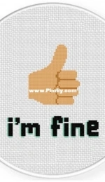 Daily Cross Stitch - I’m Fine