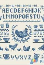 Abécédaires au pt de croix Dans la cuisine by Veronique Enginger