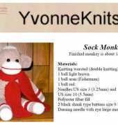 YvonneKnits - Sock Monkey Knit Toy